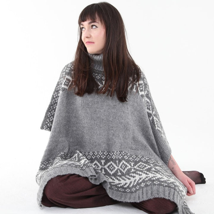 Soft Knit Turtleneck Poncho