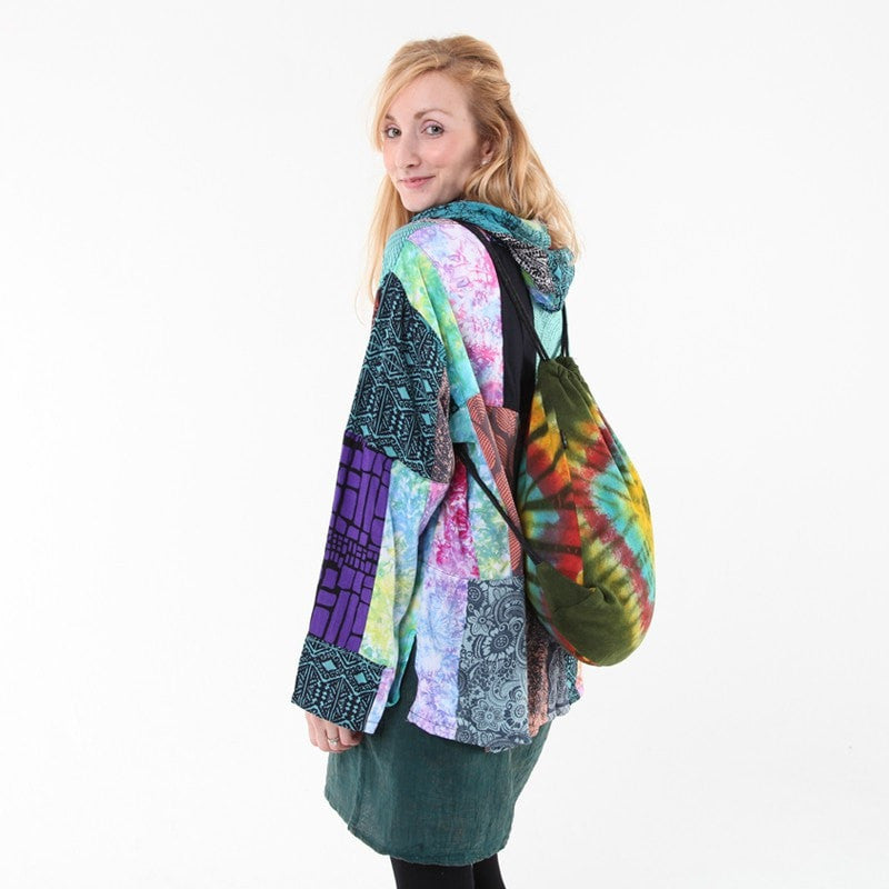 Tie Dye Drawstring Backpack