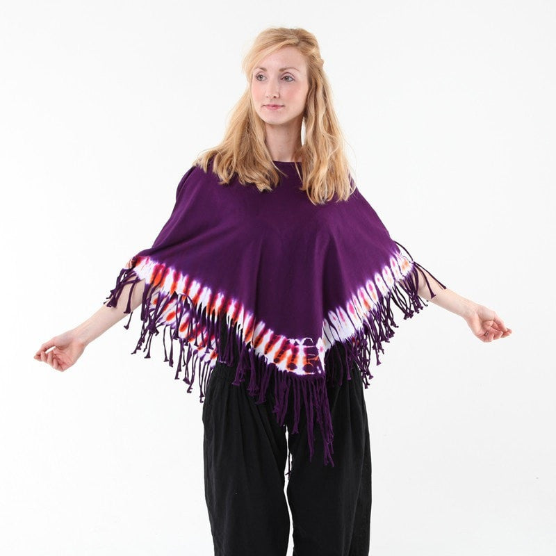Soft Jersey Fringe Poncho