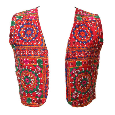 Embroidered Festival Open Waistcoat