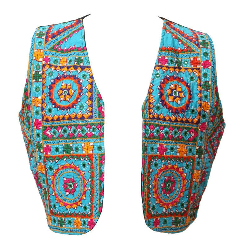 Embroidered Festival Open Waistcoat