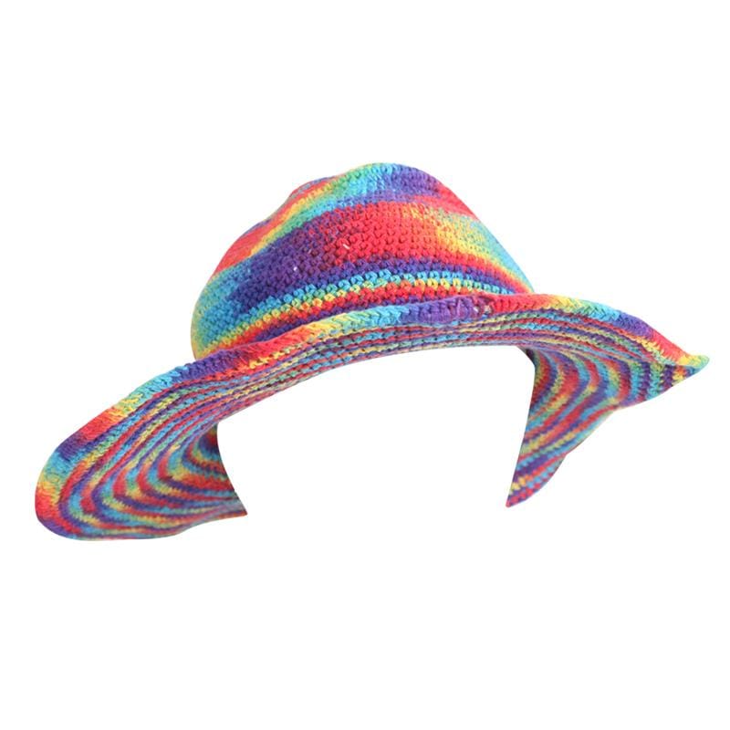 Wire Rim Rainbow hat