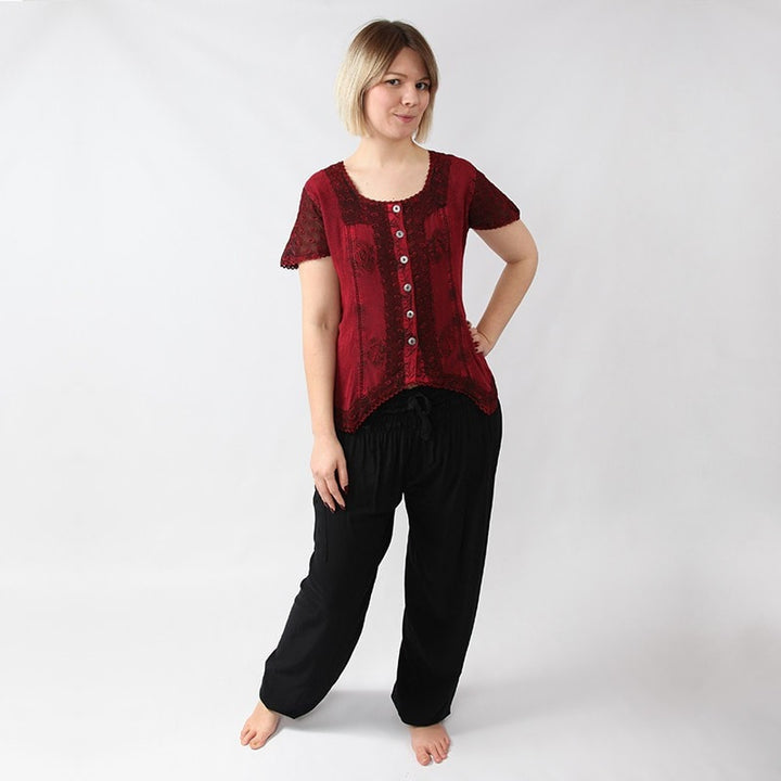 Gypsy Detail Button Up Top