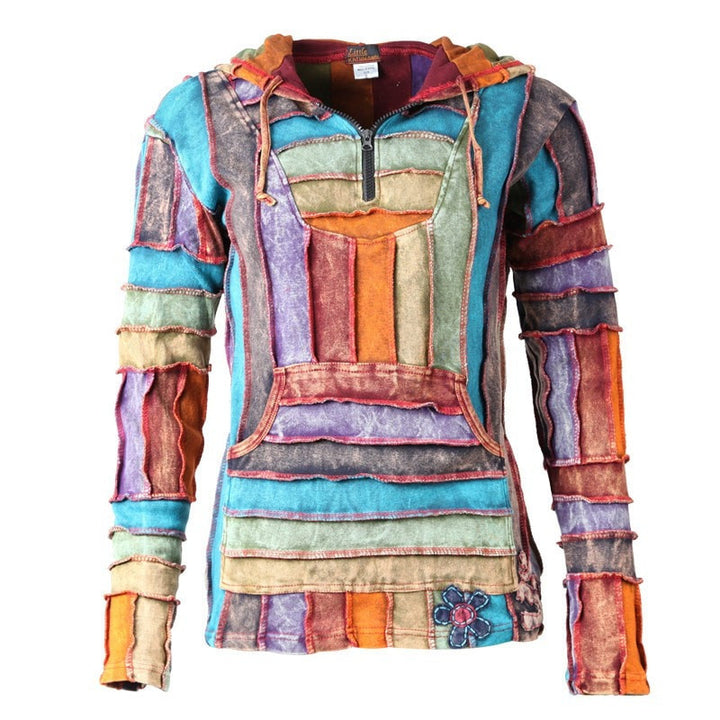Acid Wash Rainbow Pixie Hoodie