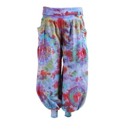 Tie Dye Foldover Harem Pants