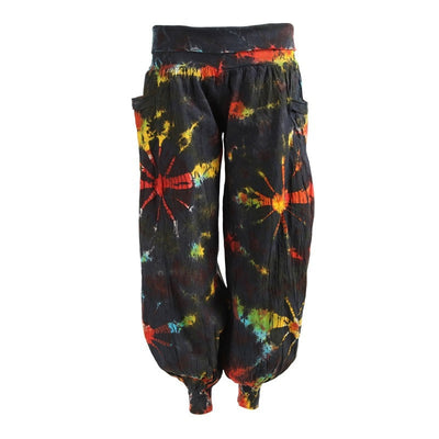 Tie Dye Foldover Harem Pants