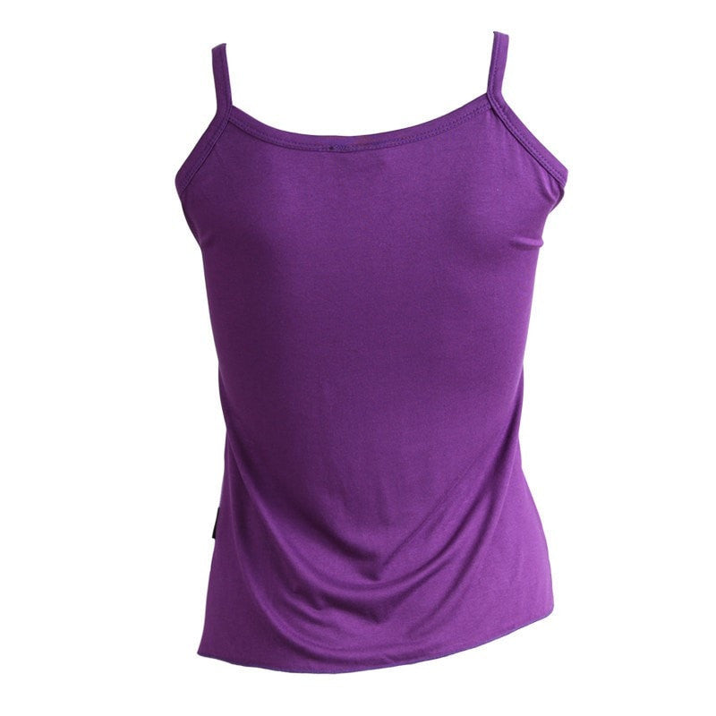 Tie Dye & Applique Flower Purple Vest Top