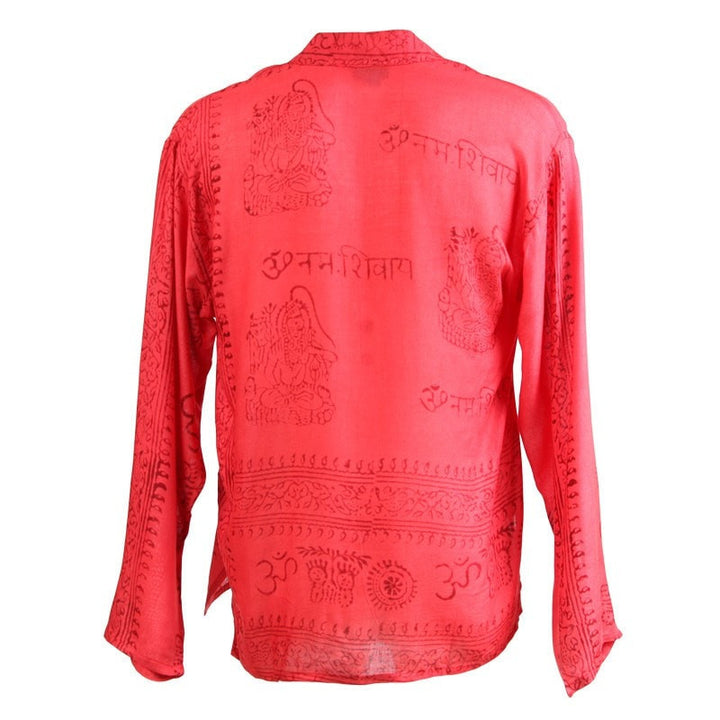 Om Print Soft Cotton Relaxed Shirt