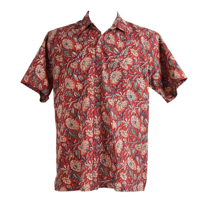 Natural Dye Pomegranate Short Sleeved Shirt – The Hippy Clothing Co.