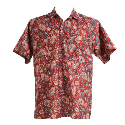 Natural Dye Pomegranate Short Sleeved Shirt