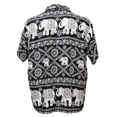 Elephant Printed Oversized Short Sleeved Shirt, back