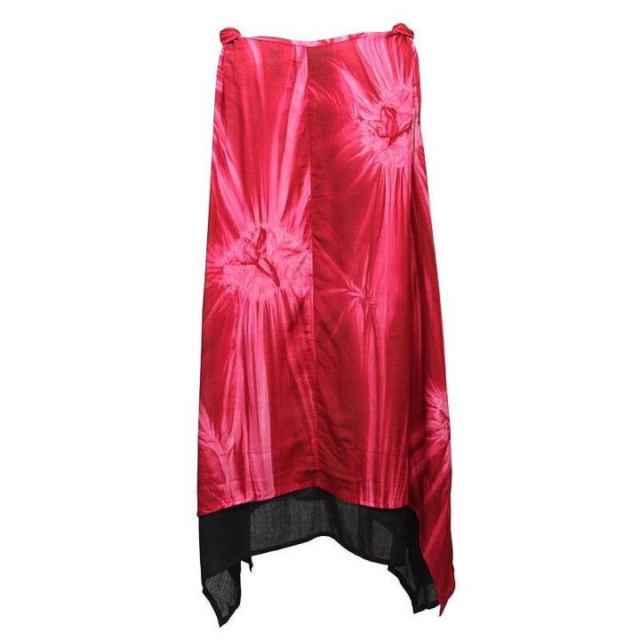 Tie Dye Swing Dress, Red, back
