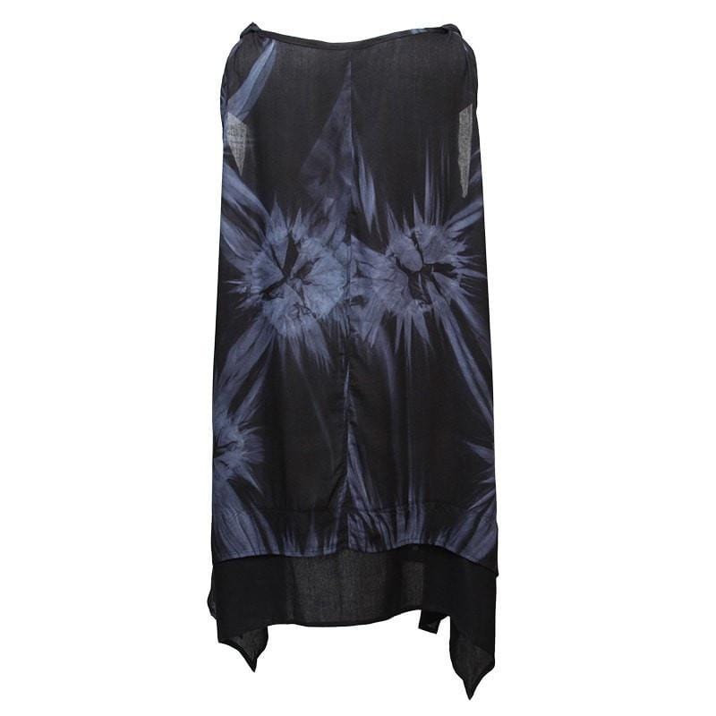 Tie Dye Swing Dress, Black, back
