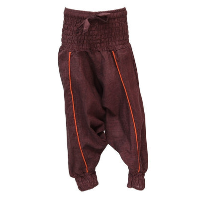 Kids Plain Harem Pants, Brown