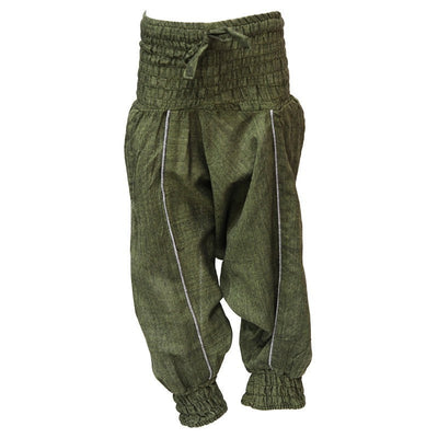 Kids Plain Harem Pants, Green