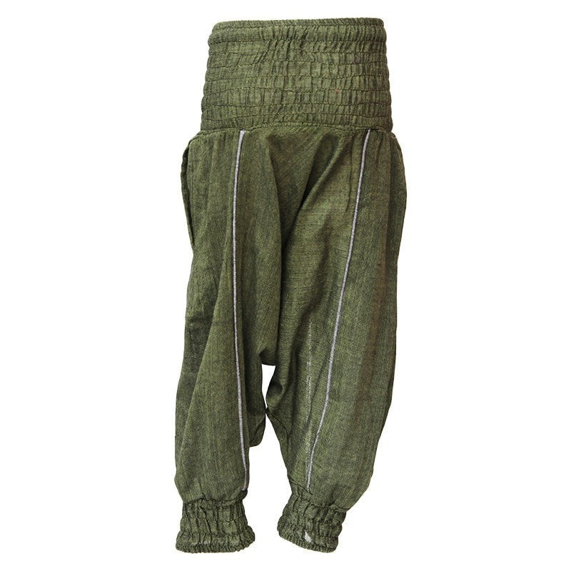 Kids Plain Harem Pants, Green back