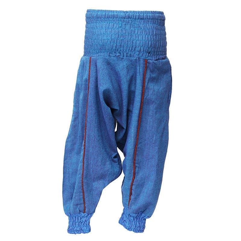 Kids Plain Harem Pants, Turquoise back