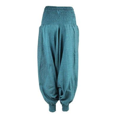 Plain Drop Crotch Harem Pants