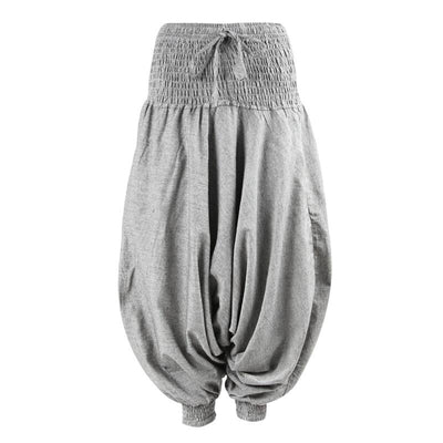 Plain Drop Crotch Harem Pants