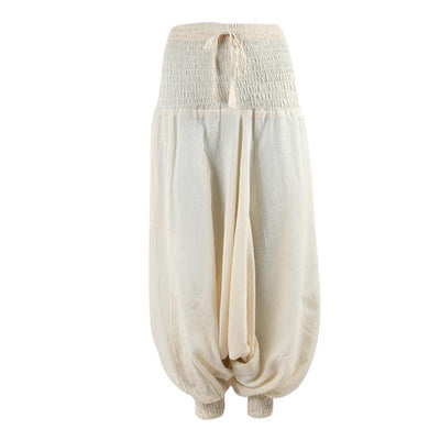 Plain Drop Crotch Harem Pants
