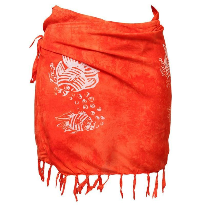 Mini Batik Beach Sarongs - Orange