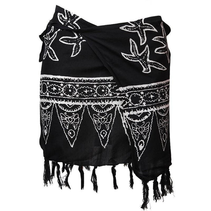 Mini Batik Beach Sarongs - Black