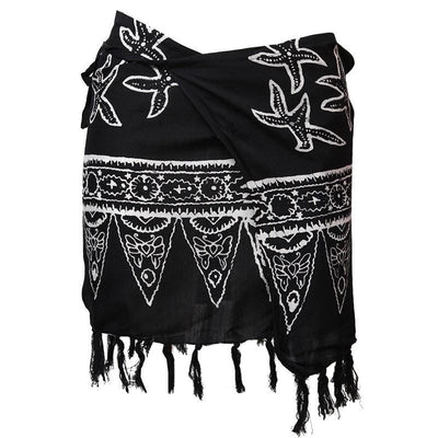 Mini Batik Beach Sarongs - Black