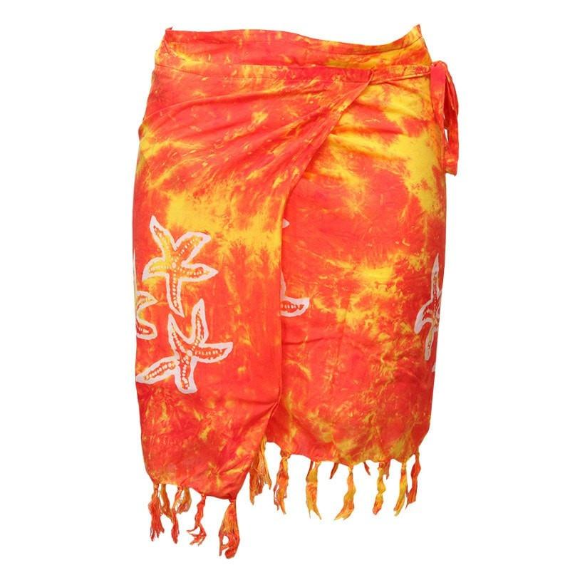 Mini Batik Beach Sarongs - Burnt Yellow