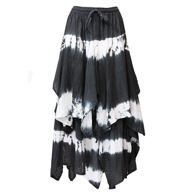 Layered Cotton Tie Dye Skirt