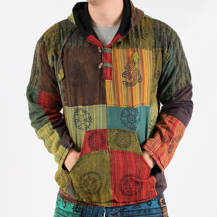 Fleece Lined Patch Hoodie