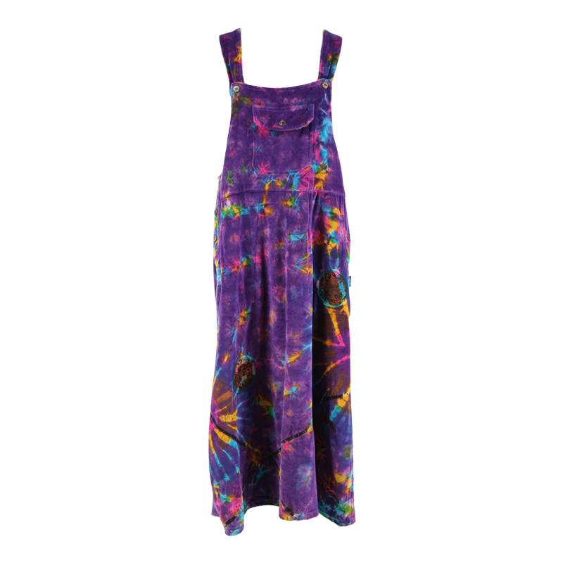 Tie Dye Velvet Maxi Pinafore Dress – The Hippy Clothing Co