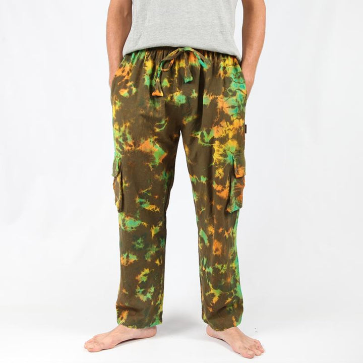 Men's Tie Dye Cargo Trousers