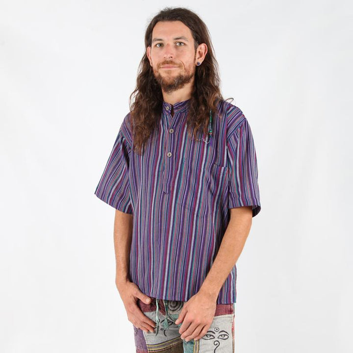 Men's Short Sleeve Grandad Shirts..
