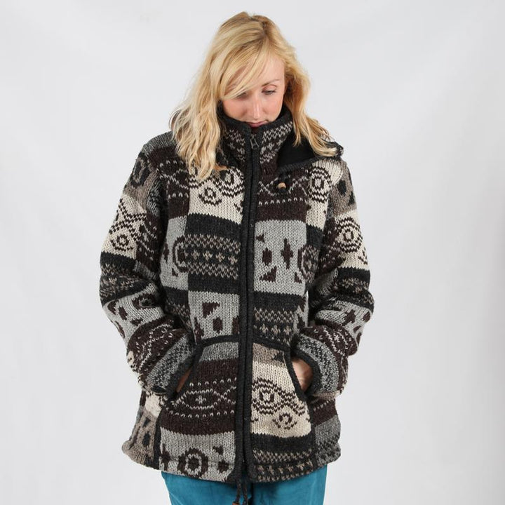 Tribal Style Check Jacket