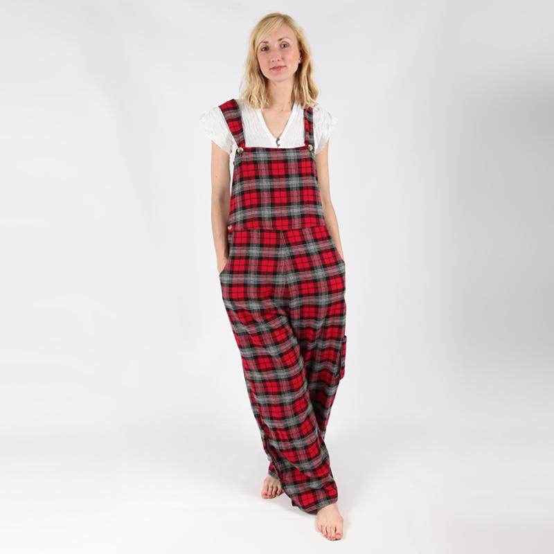 Tartan Dungarees.. The Hippy Clothing Co.