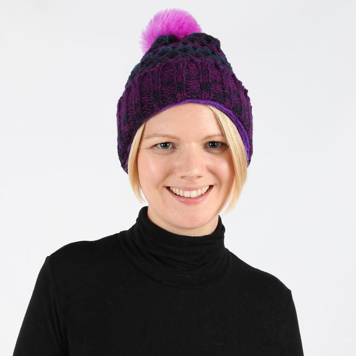 Chunky Knit Pom Pom Hat