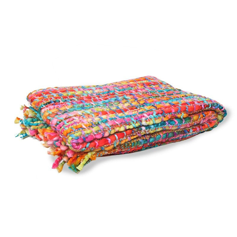 Woven Rainbow Throw