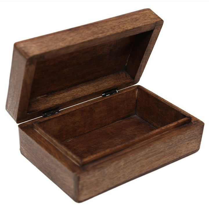 Wooden Box with Embossed Metal Elephant