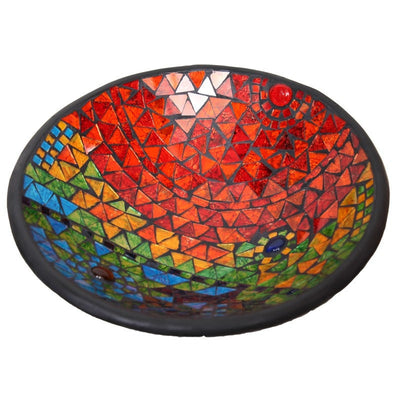 Rainbow Mosaic Terracotta Bowl