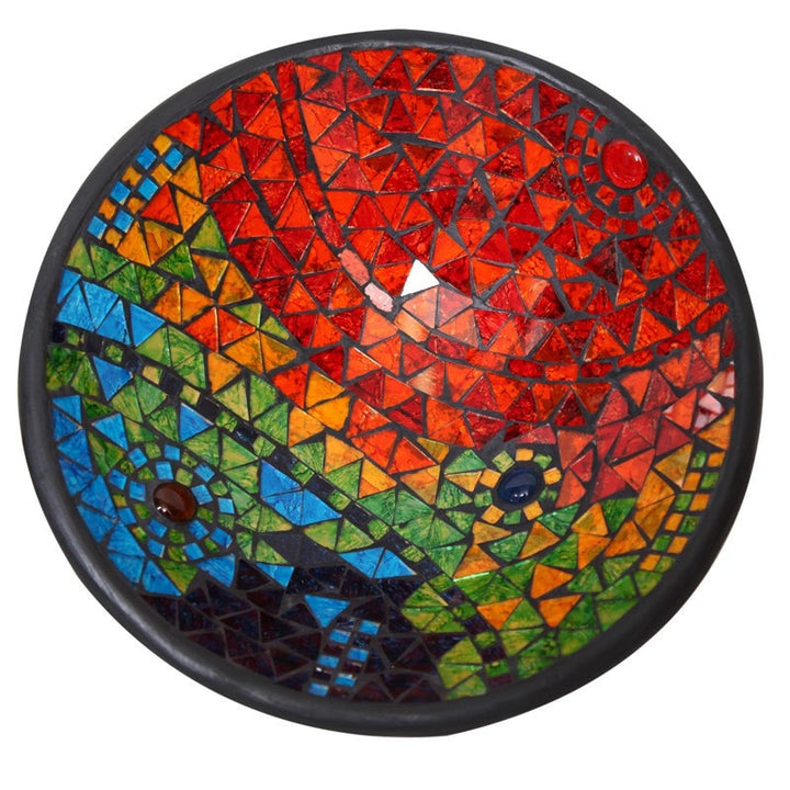 Rainbow Mosaic Terracotta Bowl
