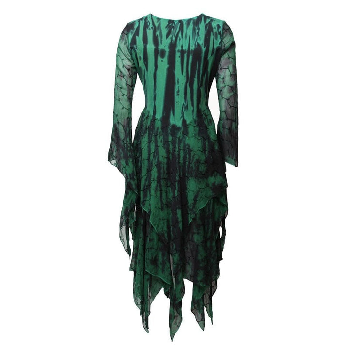 Gothic Lace Up Georgette Dress