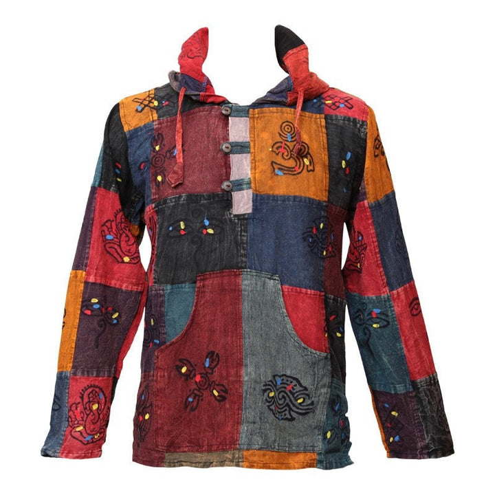 Patchwork Painted Hoodie Shirt..