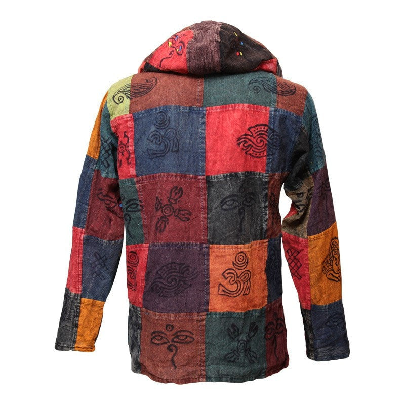 Patchwork Painted Hoodie Shirt..