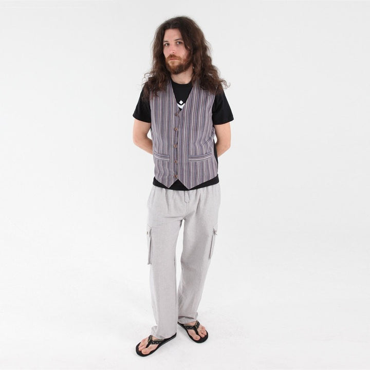 Striped Nepalese Waistcoat