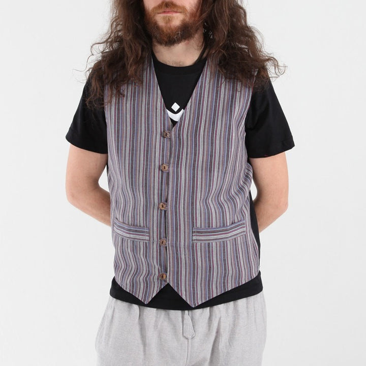 Striped Nepalese Waistcoat