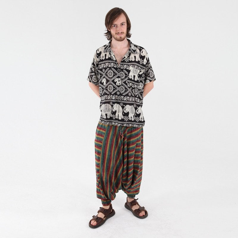 Elephant Printed Oversized Shirt