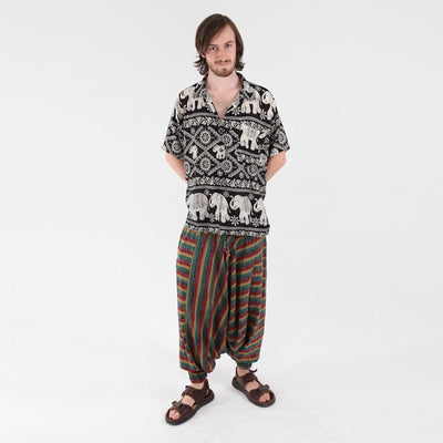 Elephant Printed Oversized Shirt