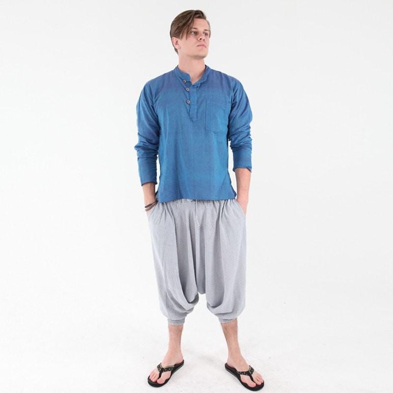 Men's Striped Cotton Aladdin Pants..