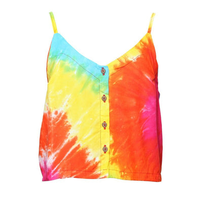 Tie Dye Button Up Crop Top