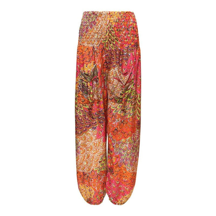 Paisley Leaf Pattern Harem Trousers